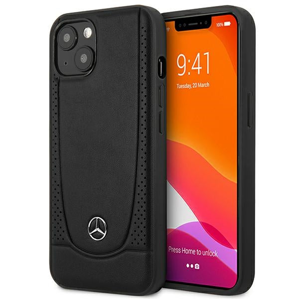 Mercedes MEHCP14SARMBK iPhone 14 black hardcase Leather Urban