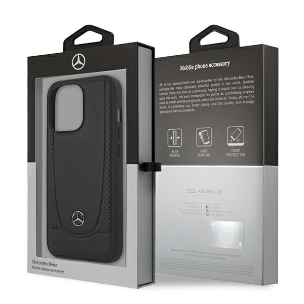 Mercedes MEHCP15LARMBK iPhone 15 Pro black hardcase Leather Urban