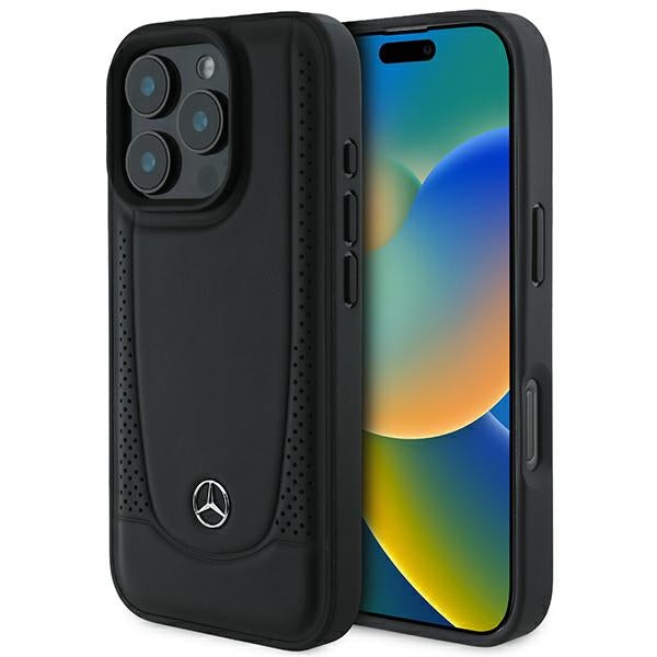Mercedes MEHCP16LARMBK iPhone 16 Pro black hardcase Leather Urban