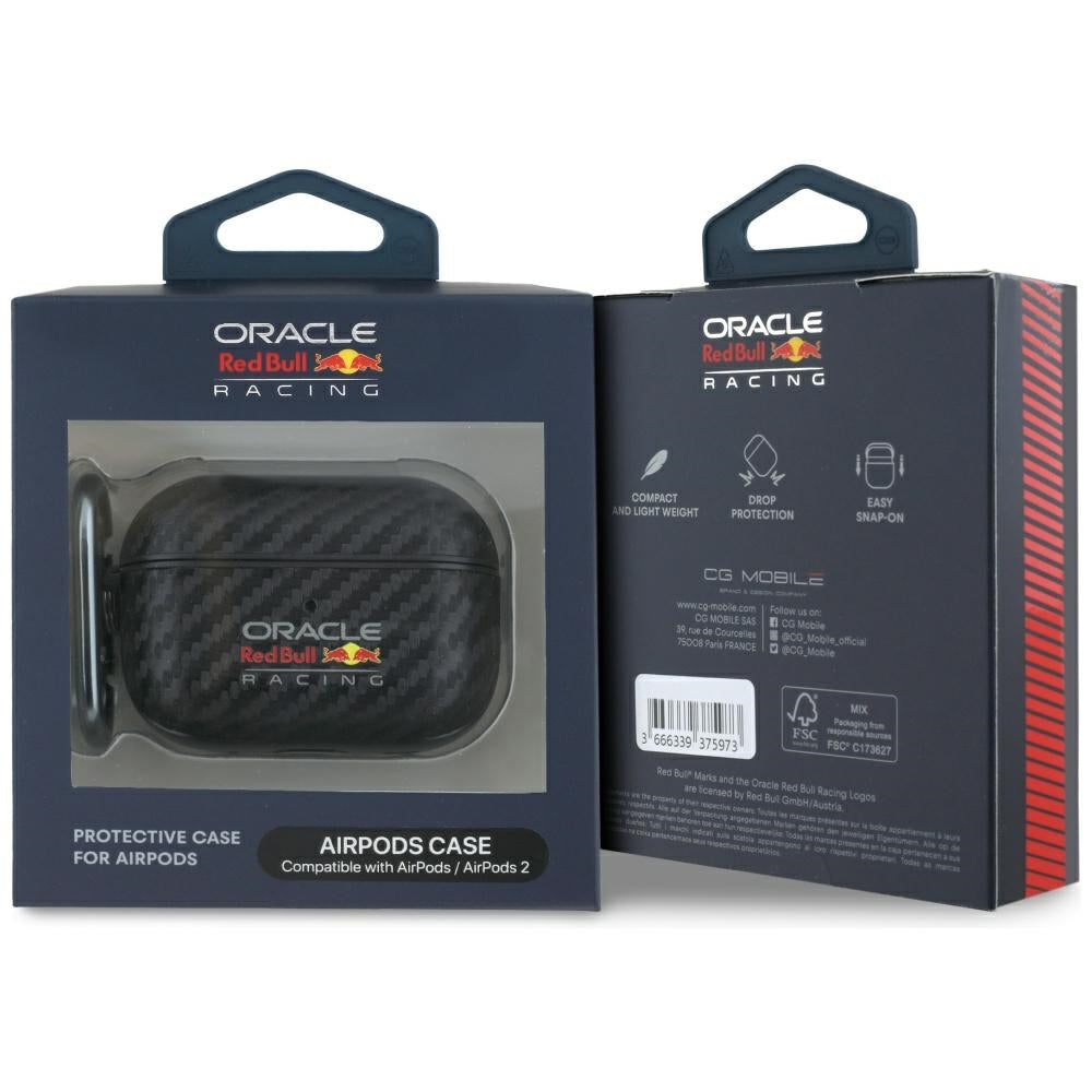 Case Red Bull PU Carbon Logo for AirPods Pro 2 black