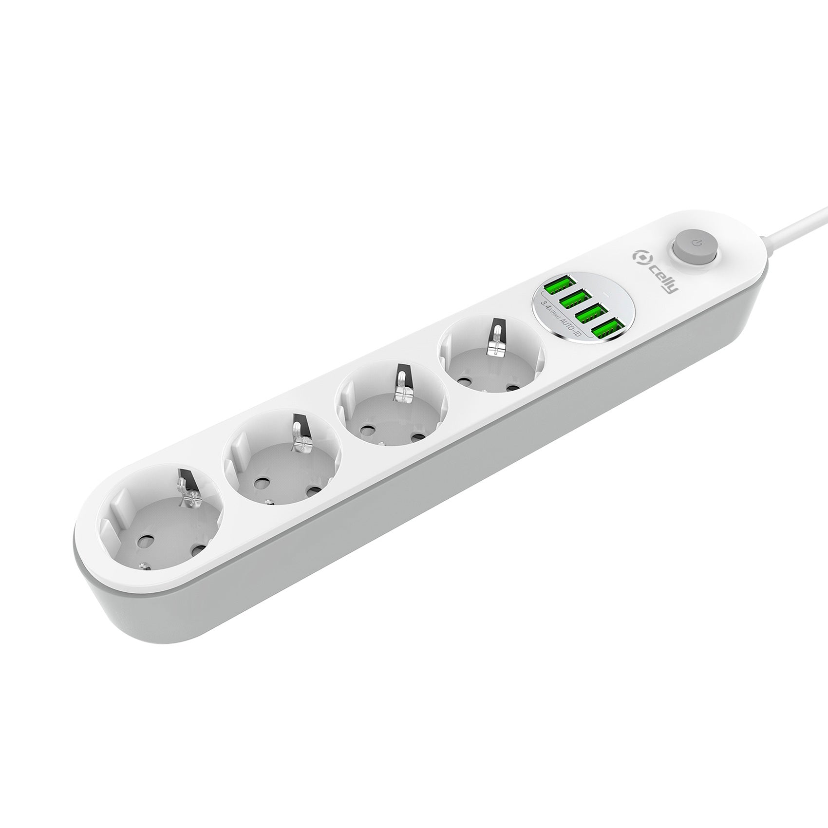 SW POWERSTRIP 4USB+4EU PLUG WHITE