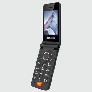 Konrow Senior Flip Phone (Flip phone, 4G, large screen) 