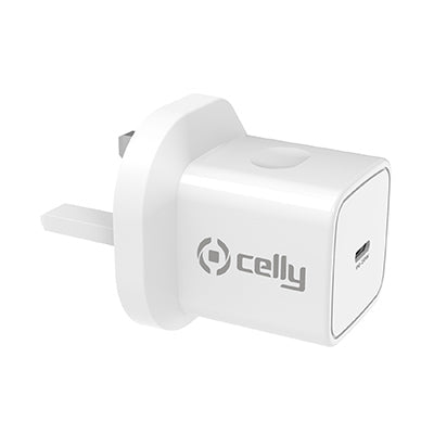 UK TRAVEL CHARGER USB-C 20W WHITE