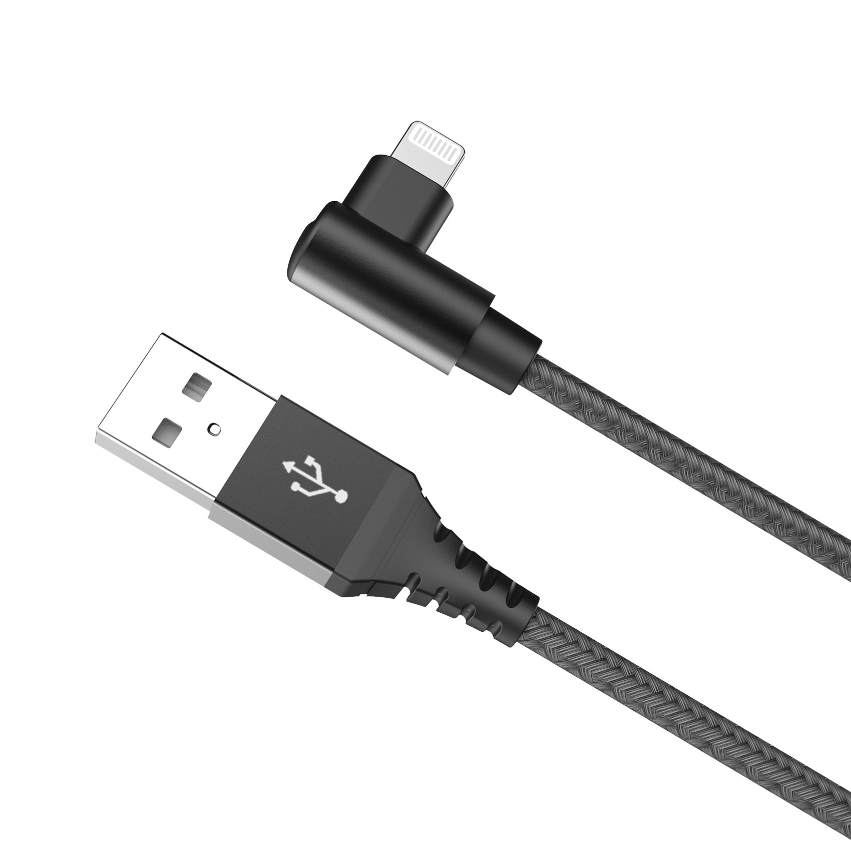 Celly USB-A TO LIGHTNING 12W NYLON CABLE BLACK Extreme