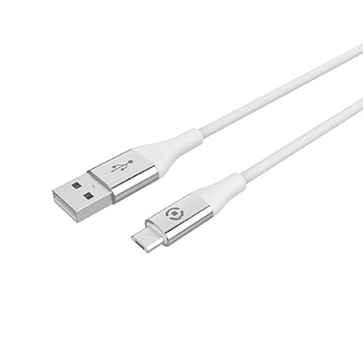 USB-A TO MICROUSB 12W CABLE WHITE