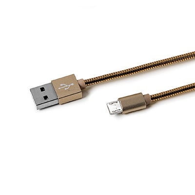 Celly USB-A TO MICROUSB 12W CABLE GOLD