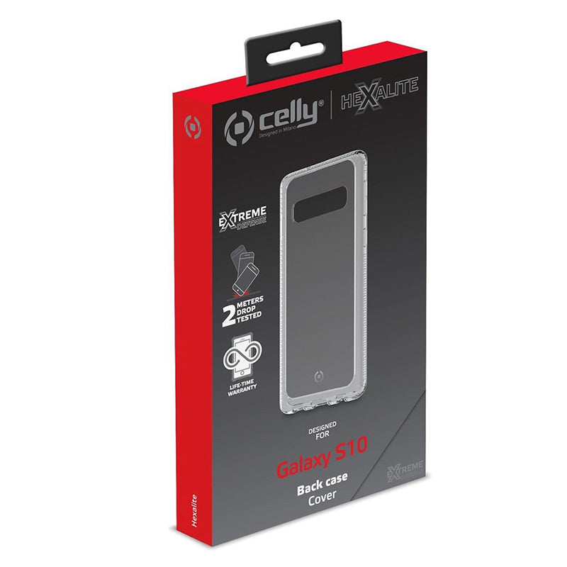 Celly Hexalite890 WHE HEXALITE - Samsung Galaxy S10 Transparanter Fall