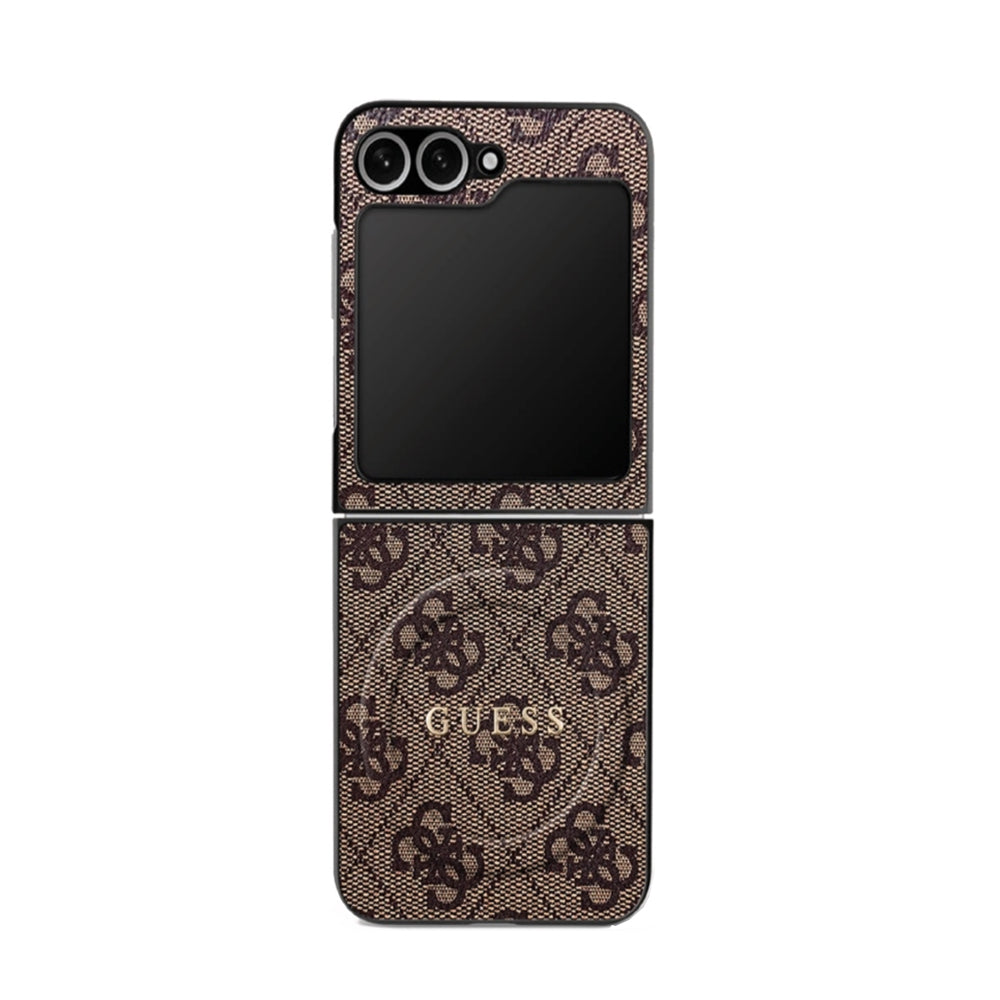 Guess 4G Classic MagSafe Case for Samsung Galaxy Z Flip7 brown