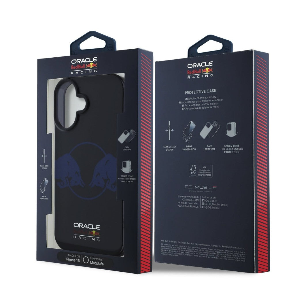 Red Bull RBHMP16S24HIDBV iPhone 16 hardcase navy IML Two Bulls MagSafe