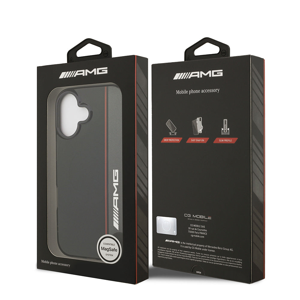 AMG Hardcase Original Licensed M-Safe Charging Feature IML Print Logo Double Layer Bow Lines for iPhone 17