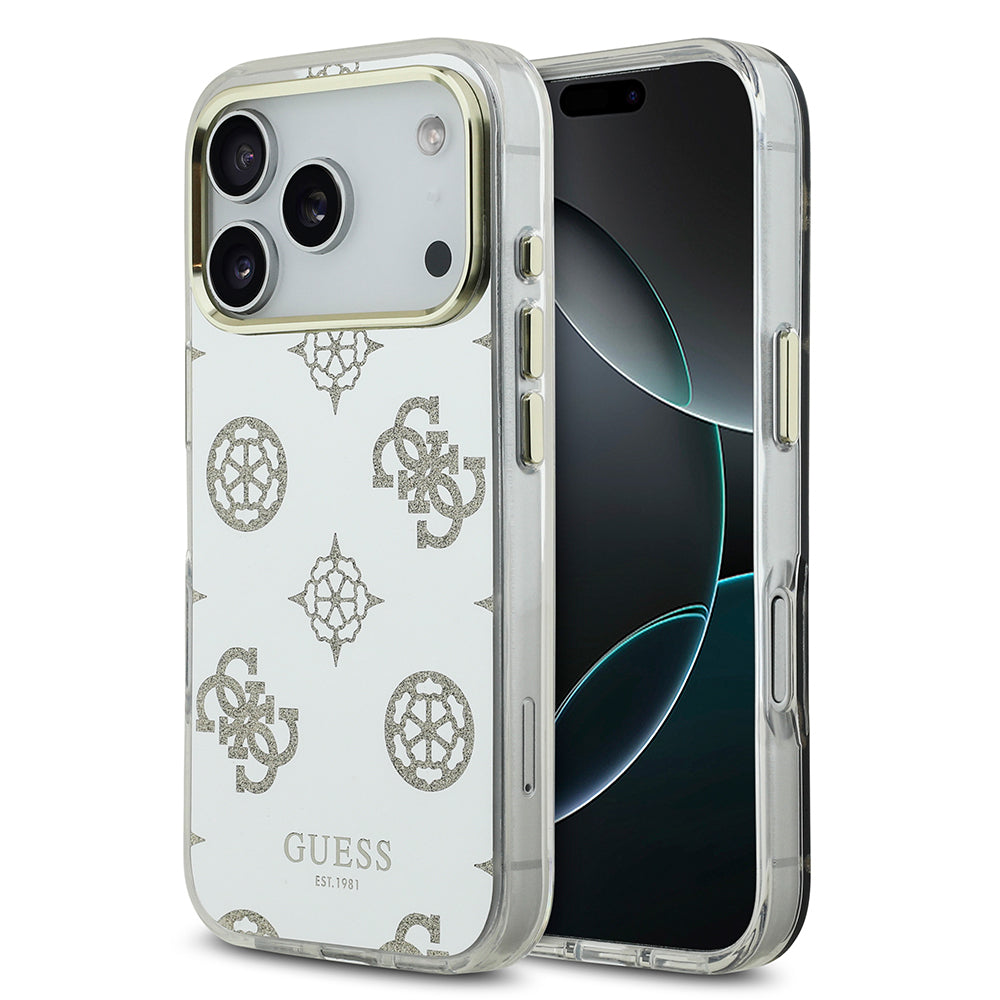 GUESS GUHMP17LHMRPOGDG HardCase MagSafe TPU MIRROR W/ PEONY Gold iPhone 17 Pro