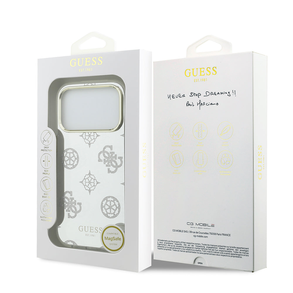 GUESS GUHMP17LHMRPOGDG HardCase MagSafe TPU MIRROR W/ PEONY Gold iPhone 17 Pro
