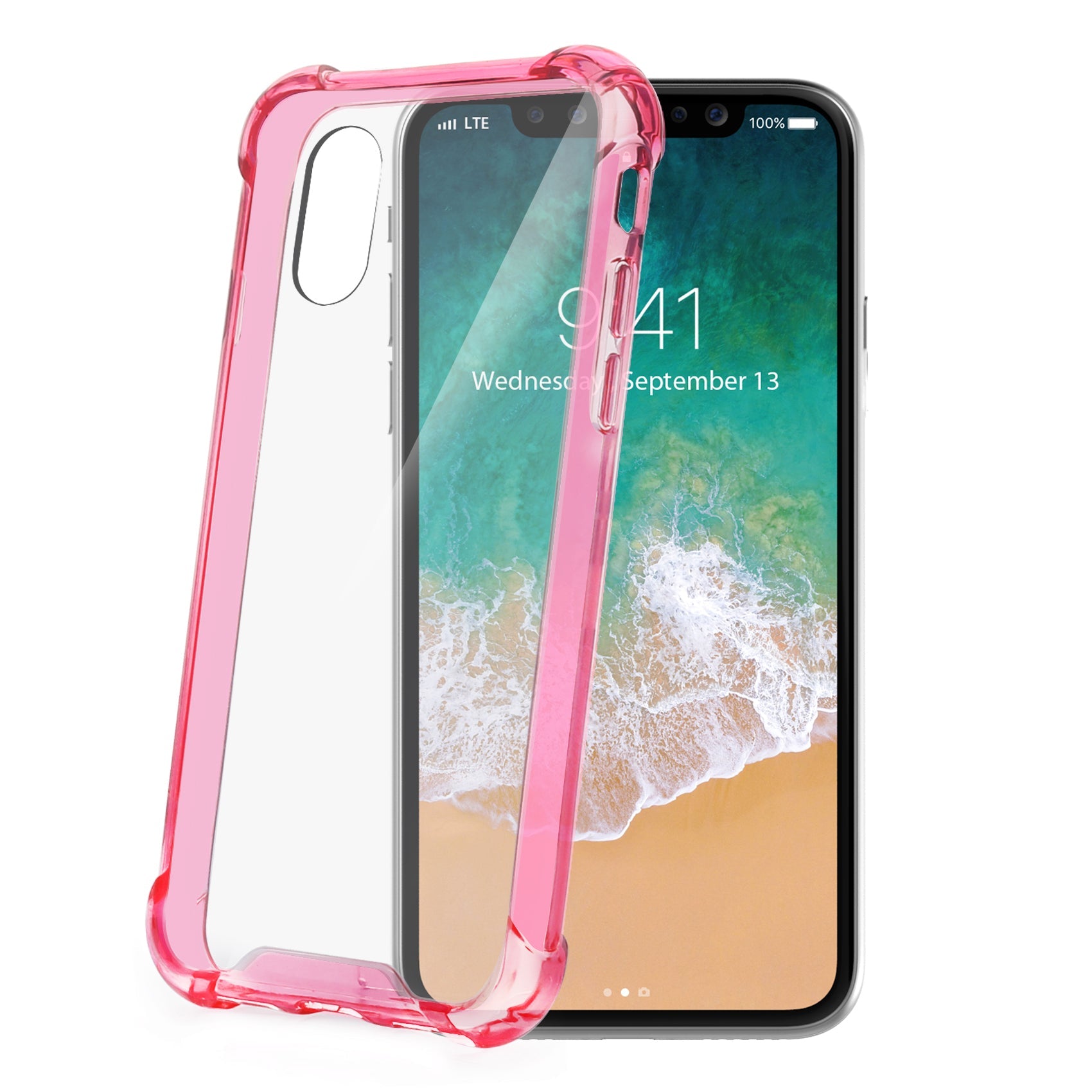 Celly Panzerabdeckung iPhone X/XS Pink