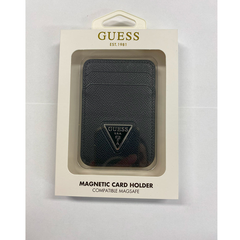 Guess Wallet Cardslot MagSafe GRAINED PU Triangle Black