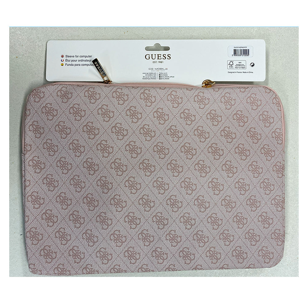 Guess  COMP. Sleeve 4G Zipper Pocket and Triangle Logo Pink 14 