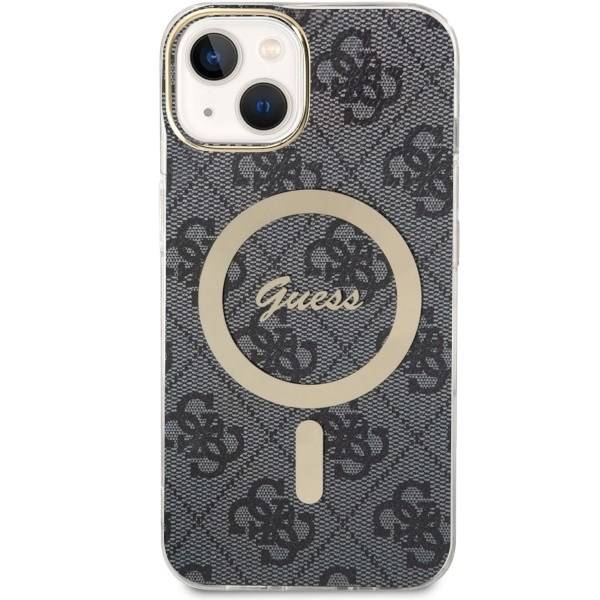 GUESS HC MagSafe IML 4G BLACK iPhone 14 / 15 / 13