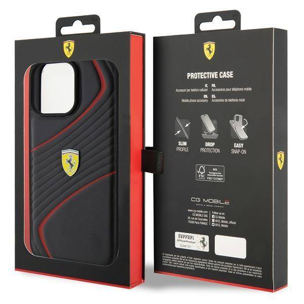 FERRARI HC PU TWIST Black iPhone 15 Pro Max