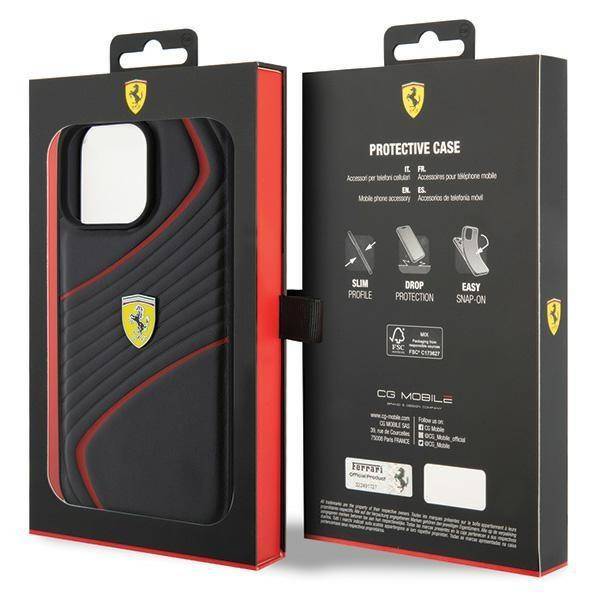 FERRARI HC PU TWIST BLACK iPhone 15 PRO MAX