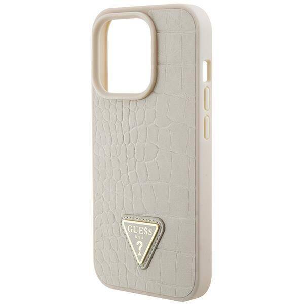 GUESS GUHCP15SPCRTHCD HC PU CROCO TRIANGLE LOGO GOLD iPhone 15 / 14 / 13