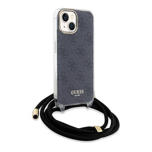 GUESS HC CROSSBODY CORD 4G Print Black iPhone 15 / iPhone 14 / iPhone 13 