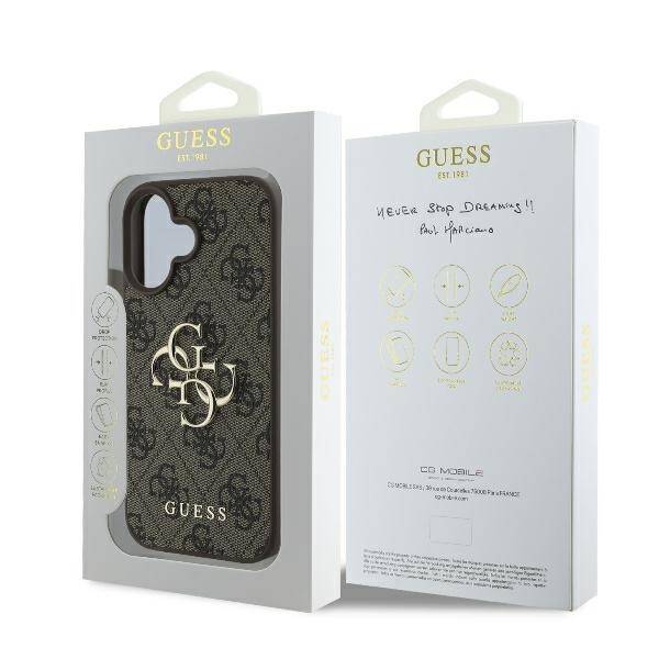 Guess Hardcase 4G PU Big Logo Brown
 iPhone 16 Plus