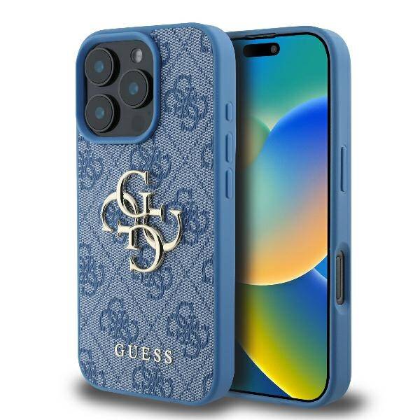 Guess Hardcase 4G PU Big Logo Blue
 iPhone 16 Pro Max