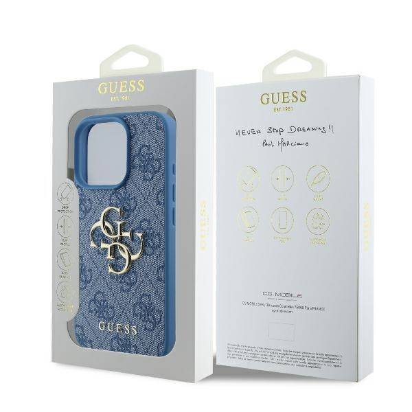 Guess Hardcase 4G PU Big Logo Blue
 iPhone 16 Pro Max