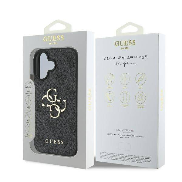 Guess Hardcase 4G PU Big Logo Black
 iPhone 16 Pro