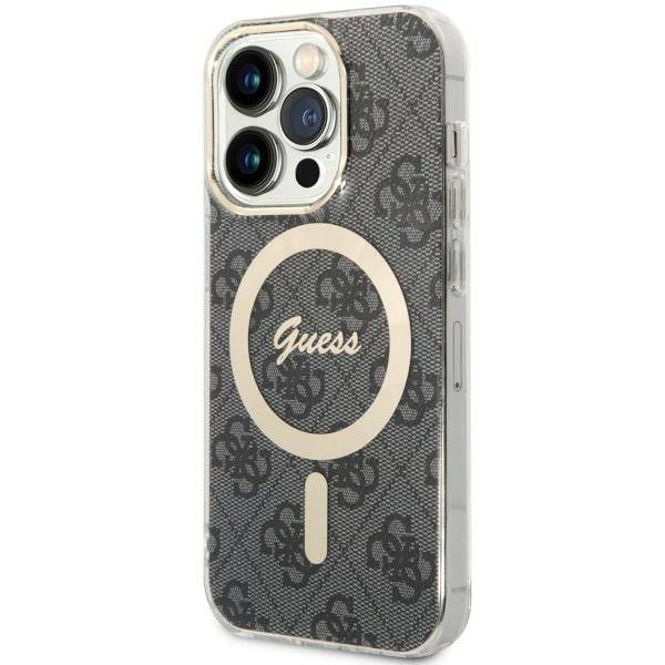 GUESS HC MagSafe IML 4G BLACK iPhone 14 Pro