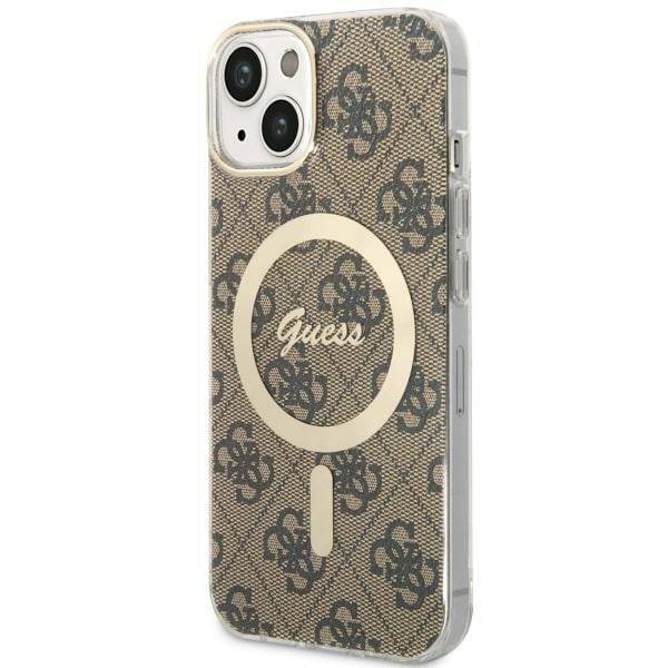 GUESS HC MagSafe IML 4G BROWN iPhone 14 / 15 / 13