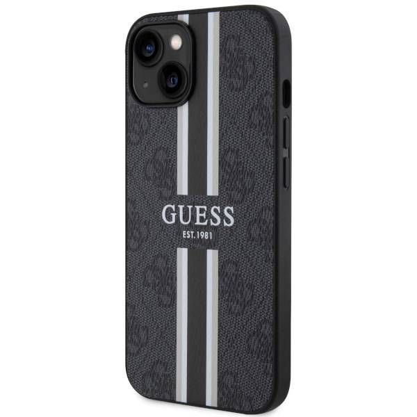 GUESS HC MagSafe 4G PRINTED STRIPES BLACK iPhone 14 / 15 / 13