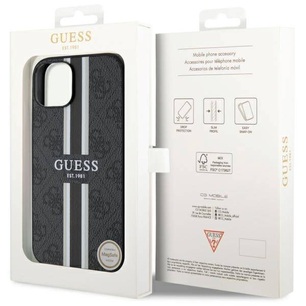 GUESS HC MagSafe 4G PRINTED STRIPES BLACK iPhone 13