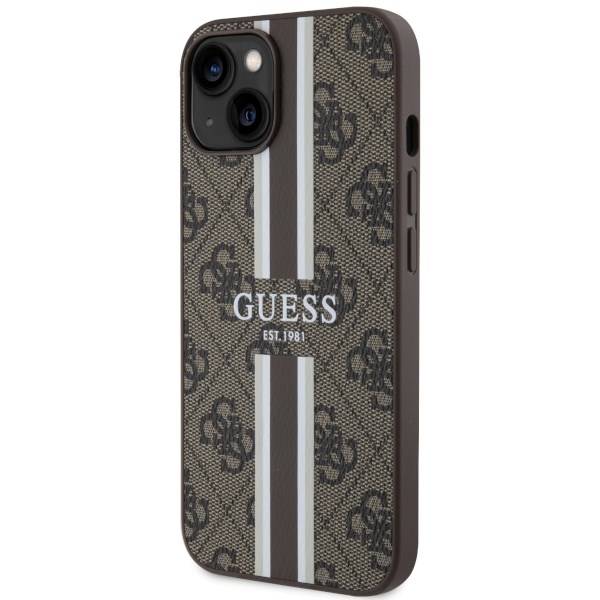 GUESS HC MagSafe 4G PRINTED STRIPES BROWN iPhone 14 / 15 / 13