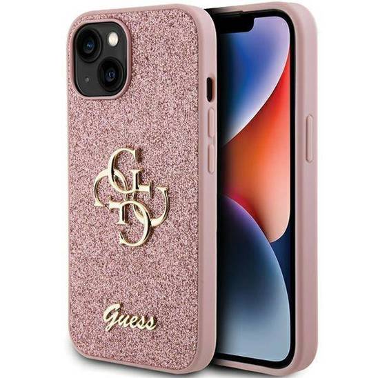 GUESS GUHCP15SHG4SGP HC FIXED GLITTER BIG 4G PINK iPhone 15 / 14 / 13