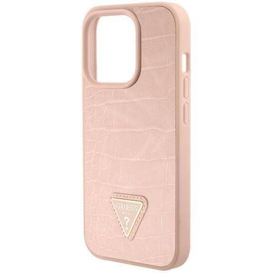 GUESS GUHCP15SPCRTHCP HC PU CROCO TRIANGLE LOGO PINK iPhone 15 / 14 / 13