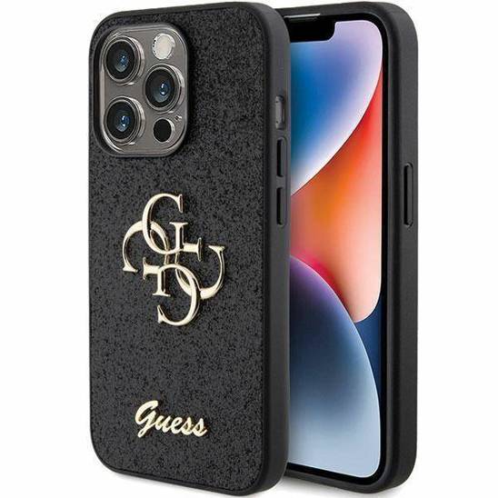 GUESS GUHCP15LHG4SGK HC FIXED GLITTER BIG 4G BLACK iPhone 15 PRO