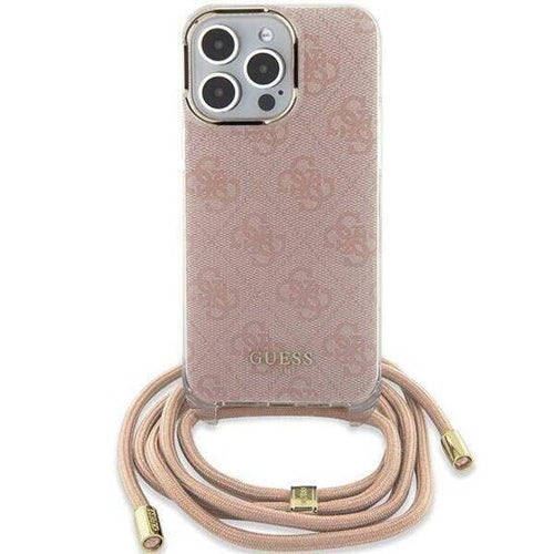 GUESS HC CROSSBODY CORD 4G Print Pink iPhone 14 / 15 / 13