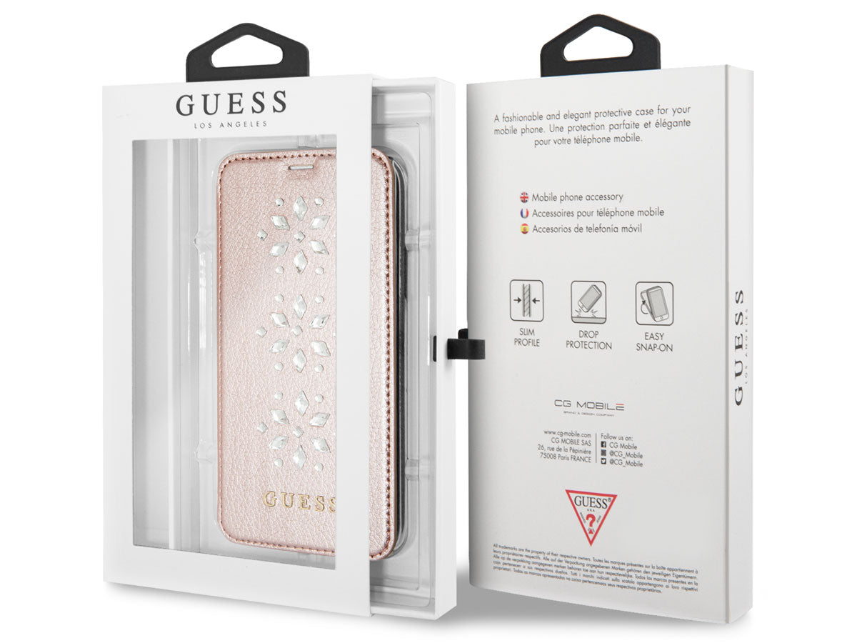 Guess Diamond Snow Flake Bookcase - iPhone X/Xs