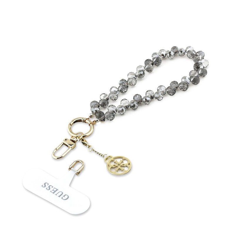 Guess Universal Wrist Strap Crystals 4G Charm Black 15 cm