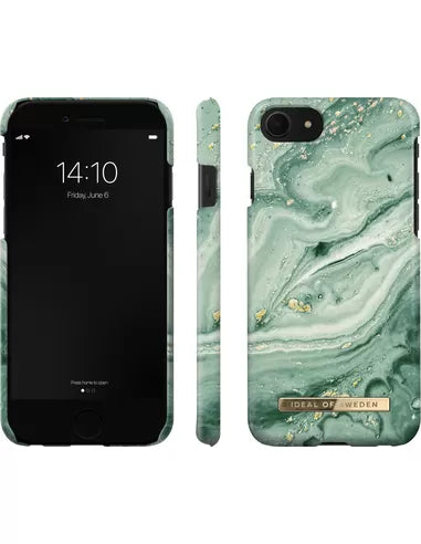 IDEAL OF SWEDEN Mint Swirl Marble Case for iPhone SE/ 8/ 7/ 6/ 6S