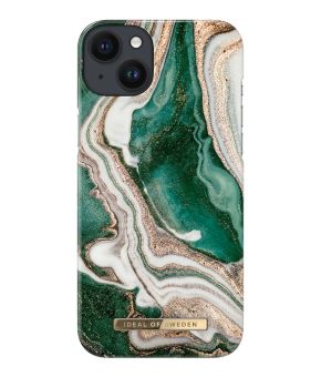 IDEAL OF SWEDEN Fashion Case iPhone 14 Plus Golden Jade Marble