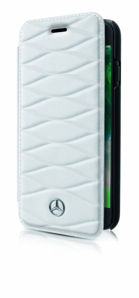 Mercedes-Benz Folio Genuine Leather BookCase for iPhone 7 white