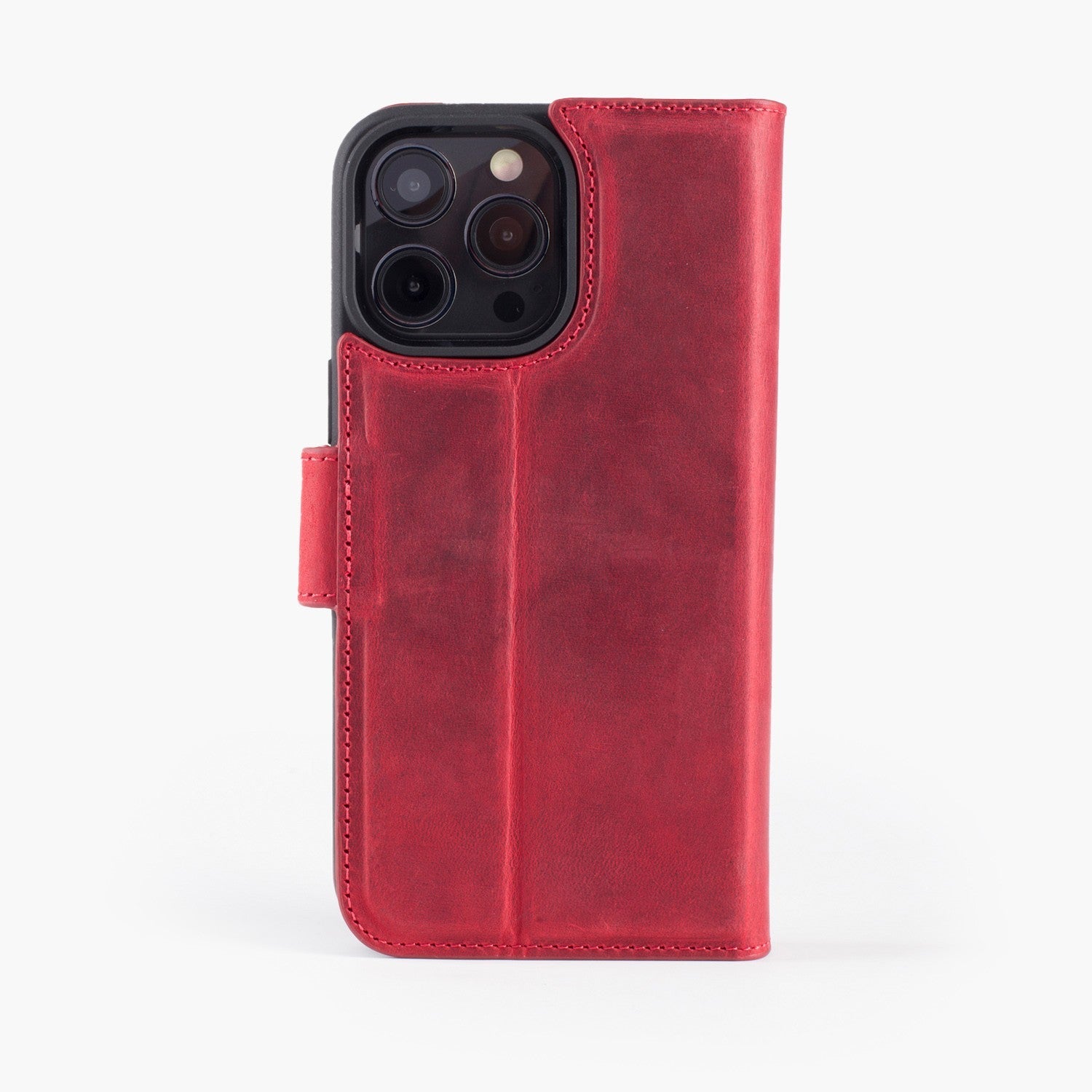 Wachikopa leather Magic Book Case 2 in 1 for iPhone 15 / 14 / 13 Red