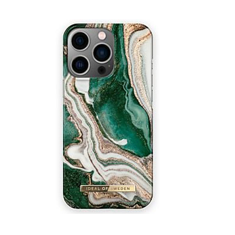 Ideal von Schweden Fashion Case iPhone 13 Pro Goldn Jade Marmor