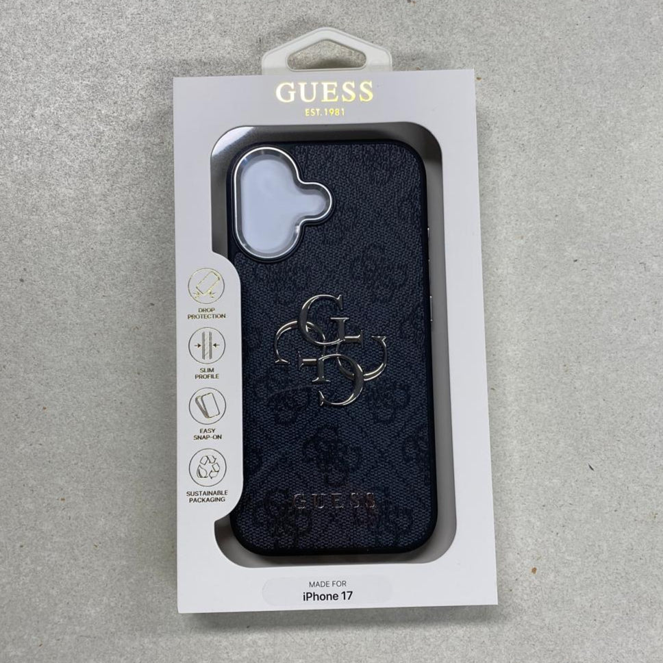 GUESS GUHCP17SP4G4SMCK HardCase 4G PU W/ Big 4G Classic Logo SL Black iPhone 17