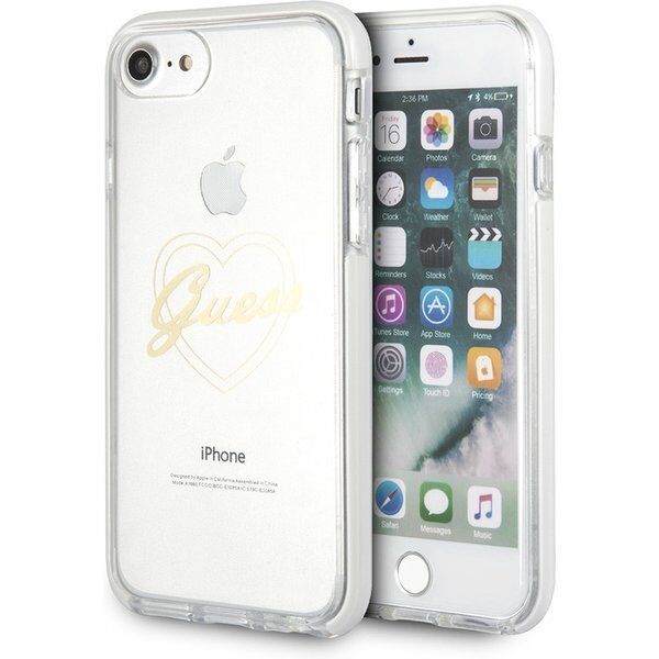 Guess Gold Heart Shock Impact Case for iPhone 8 & iPhone 7