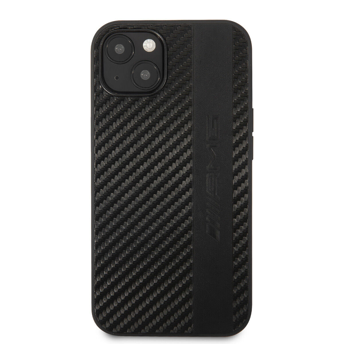 AMG Mercedes AMHCP14MBLSCA iPhone 14 Plus Case Carbon Strip embossed Black