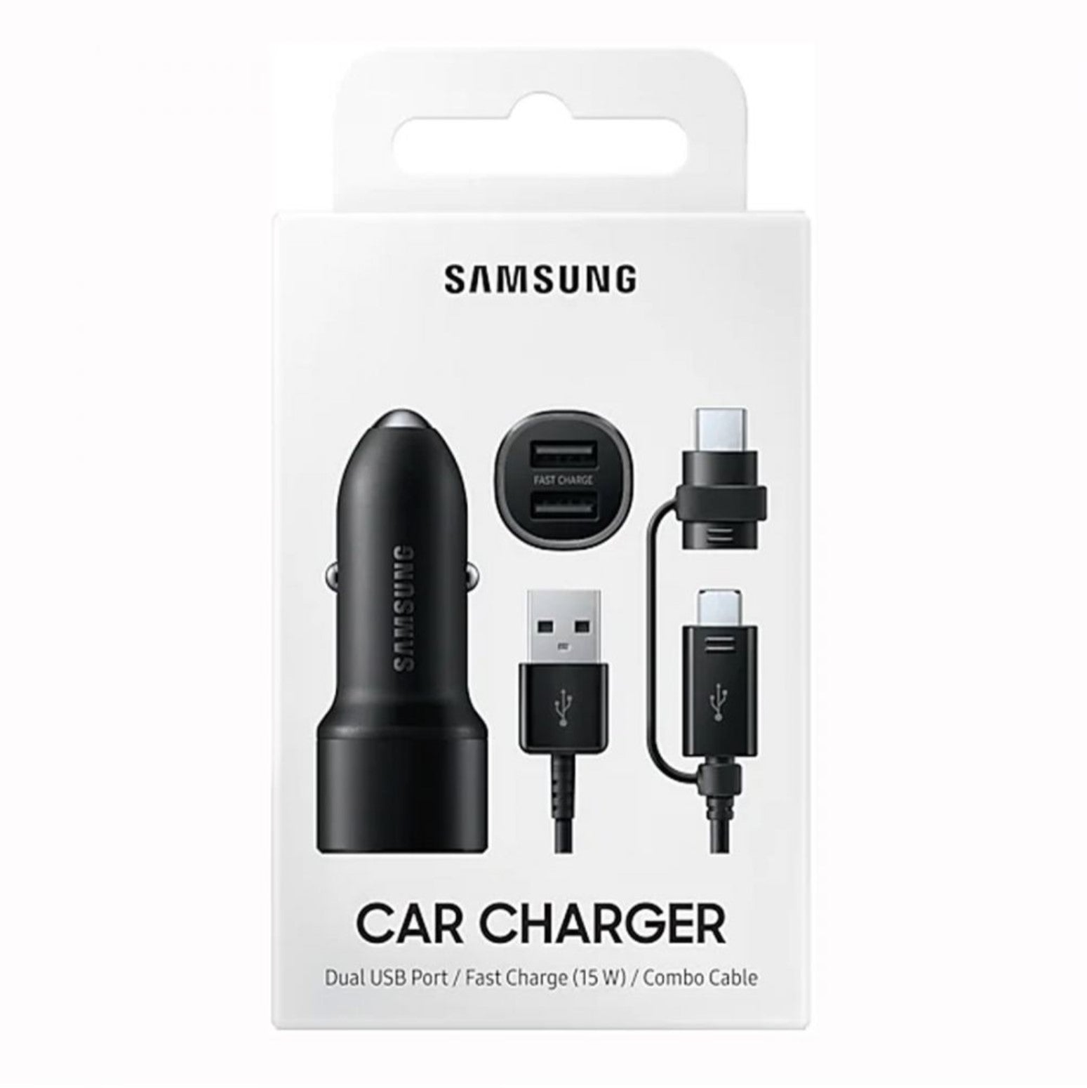 Samsung 15W Dual USB Car Charger EP-L1100WBEGWW Black