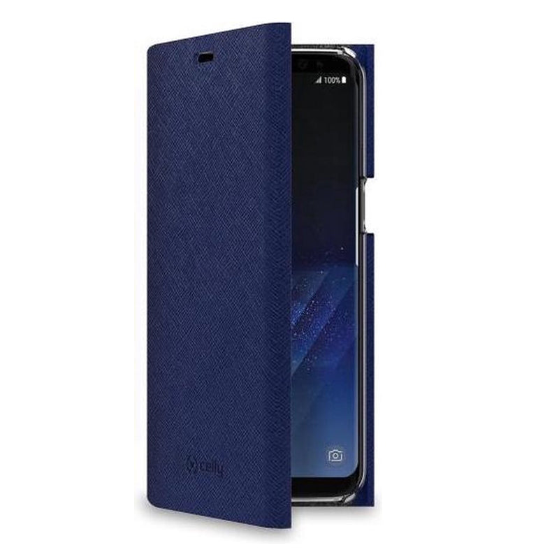 Celly Smart Care Shell BookCase Galaxy S8 Blue