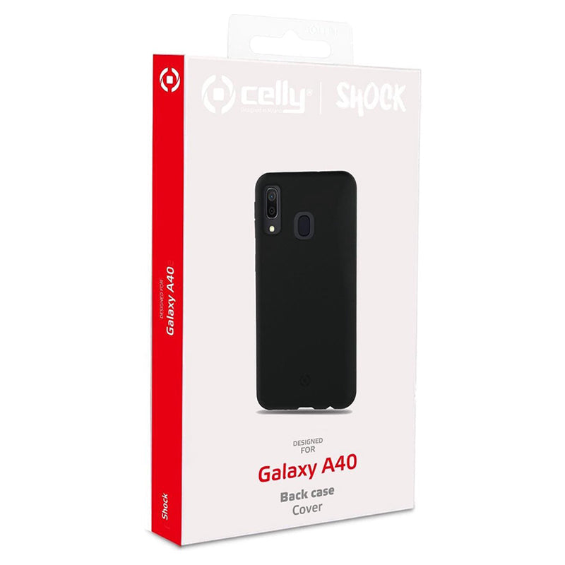 Celly Schock -Back -Hülle -Deckung Galaxy A40 Schwarz